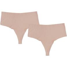 Pierre Robert Trosor Pierre Robert Thongs Invisible High Waist Microfibre 2-pack - Powder