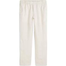 Beige - Linnebyxor H&M Regular Fit Linen Trousers - Cream