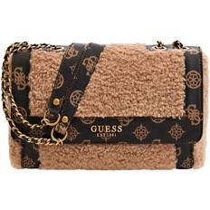 Guess Always Convertible Flap Shoulder Bag - Mocha Multi