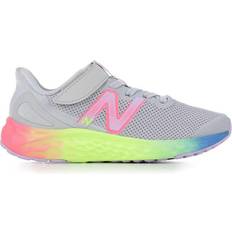 New Balance Kid's Fresh Foam Arishi v4 - Light Aluminum/Cyber Lilac/Neon Pink