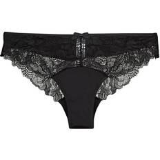 Generous Lace Tanga - Black