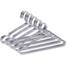 Silver Hangers Timmy 50 Pack Coat Hangers Strong Heavy Duty Metal Hangers 16.5 Inch Hanger