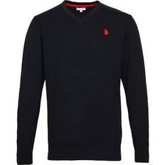 U.S. Polo Assn. Bekleidung U.S. Polo Assn. V-neck Knitted Sweater Pullover - Black