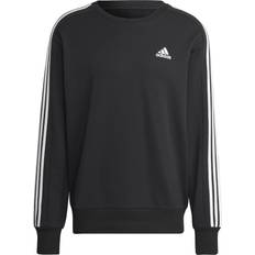 Adidas Uomo Top Adidas Essentials French Terry 3-Stripes Sweatshirt - Black