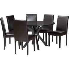 Furniture Baxton Studio Asli Modern Espresso Dining Set