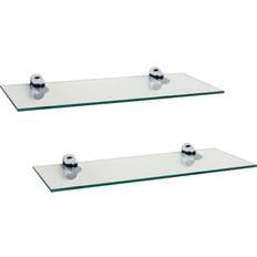 Glasses - Transparent Wall Shelves Danya B Pristine Wall Shelf