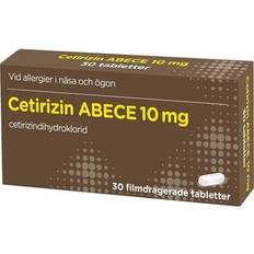 Cetirizine Hydrochloride Receptfria läkemedel Cetirizine ABECE 10mg 30 st Tablett