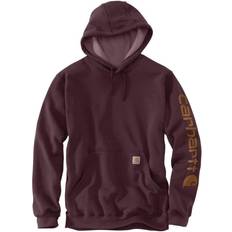 Carhartt Men's Loose Fit Midweight Logo Sleeve Graphic Hoodie - Port