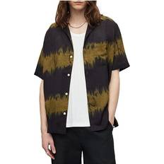 Shirts AllSaints Men's Disarm Linen Blend Tie Dye Shirt - Jet Black