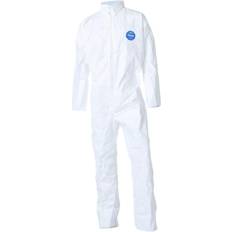 DuPont Collared Disposable Coveralls,4XL,25 PK,White,High Density Spunbond Polyethylene,Zipper