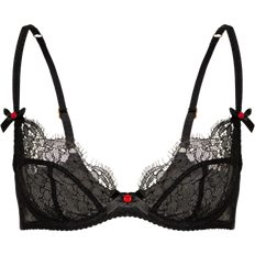 Viscose Bras Agent Provocateur Lorna Lace Plunge Underwired Bra - Black