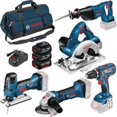 Bosch gsr 18v 28 Bosch Combo Kit GSR 18V-28 + GWS 18-125 V-LI + GSA 18 V-LI + GKS 18V-LI + GST ​​18V-LIS + 3 X 18V 4.0AH + GAL 1860CV + Professional (3x4.0Ah)