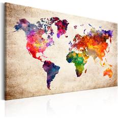 Artgeist Colorful Universe World Map Billede 120x80cm