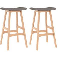vidaXL Fabric Sgabello da bar 70cm 2pcs