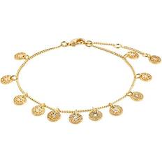 Pilgrim Transparent Armband Pilgrim Carol Small Filigree Coins Bracelet - Gold/Transparent