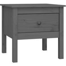 Gris Mesas Auxiliares vidaXL Solid Pine Mesa Auxiliar 50x50cm