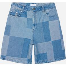 Dame - Naturfarvet Shorts Woodbird Maggie Patchwork Shorts Blue