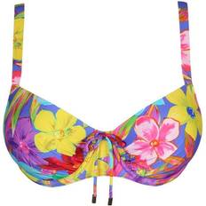 PrimaDonna Sazan Padded Balcony Bikini Top - Blue Pattern
