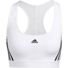 Adidas Sujetadores Adidas Powerreact Training Medium-Support 3-Stripes Bra White Female