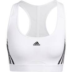 adidas Powerreact Training Medium-support 3-stripes Bra Vit Vit