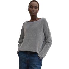 Tom Tailor Dame Sweatere Tom Tailor Pullover - Natblå/Sort/Hvid