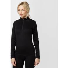 Peter Storm Women's Long Sleeve Thermal Zip Neck Baselayer Top, Black