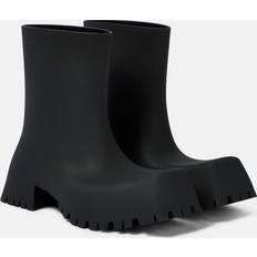 Balenciaga Ankle Boots Balenciaga Gummistiefel Trooper Schwarz