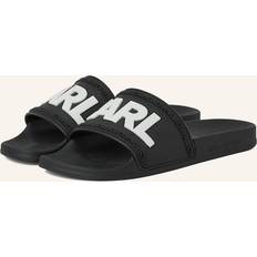 Karl Lagerfeld Herr Skor Karl Lagerfeld Kondo Logo Slides, Man, Black