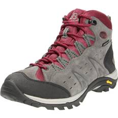 Dame - Rød Snørestøvler Brütting Unisex Adults Mount Bona High High Rise Hiking Shoes - Grey/Bordeaux