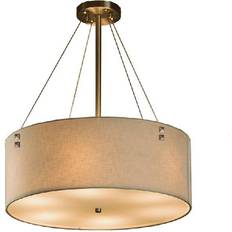 Drum light Justice Group Textile Finials Drum Light Pendant Lamp