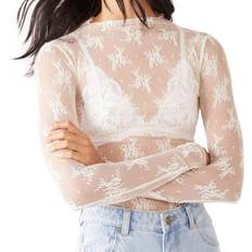 Beige - Woman Blouses Free People Lady Lux Layering Top by Intimately at Evening