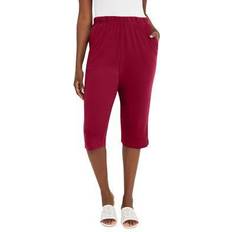 Jessica London Underwear Jessica London Plus Women's Soft Ease Capri in Rich Burgundy Size 26/28