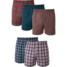 Underwear Hanes 5-pack men's ultimate tagless boxers plaids 44-46"