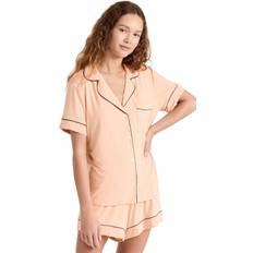 eberjey Women's Gisele Tencel Modal Short Pajama Set, Pink, Pink