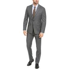 Van Heusen Men's Flex Plain Slim Fit Suits - Medium Grey Sharkskin