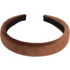 Diadem & Hårband Dark Velvet Hairband Broad Cognac