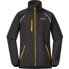Bergans sjoa Barnkläder Bergans Girl's Sjoa Light Softshell Jacket - Solid Charcoal/Light Golden Yellow (7949)