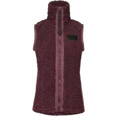 Brune - Dame Vester Johaug Sway Long Fleece Vest - Brownish Red