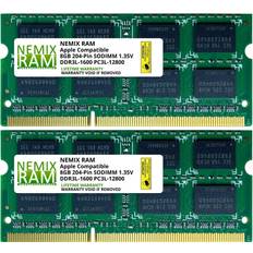 Ram RAM Memory Ram Nemix 16gb kit 2x8gb upgrade ddr3-1600 sodimm pc3-12800 for apple macbo