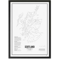 40x50 Skottlands whiskyregioner 40x50 Poster