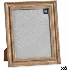 Wood Photo Frames Gift Decor Elegant Brown Crystal Wood 26 x 2 x 31 cm 6 Units Photo Frame