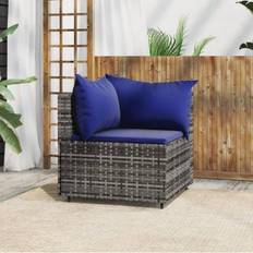 Rattan Sintetico Divani Modulari vidaXL Angolare da Giardino con Cuscini in Polyrattan Grigiocod MXL 70521 Divano Modulare