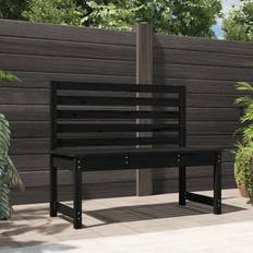 Pine Garden & Outdoor Furniture vidaXL black pine, 109 Garden Bench
