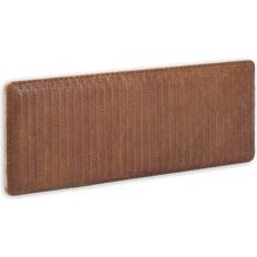 LaForma Natesa Solid Teak Wood And Leather For 160 Cm Beds - Brown Headboard