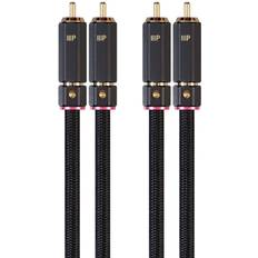 Monoprice Kabler Monoprice Audio Cable 3 Feet Black Male RCA Two Channel Stereo Audio Cable