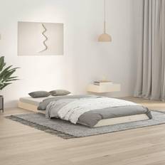 Lits et Matelas vidaXL Blanc 90x200 cm Bois de Pin Massif