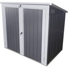 Schuppen für Mülleimer Westmann Metall Mülltonnenbox 2-fach anthrazit/lichtgrau (Gebäudefläche )