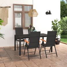 Garden & Outdoor Furniture vidaXL 5-tlg Garten-Essgruppe Schwarz und Braun Essgruppe