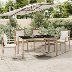 vidaXL Havebord glasbordplade