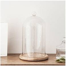 Lanterns Lights4fun Regular Cloche Bell Jar Display Dome with Base Lantern
